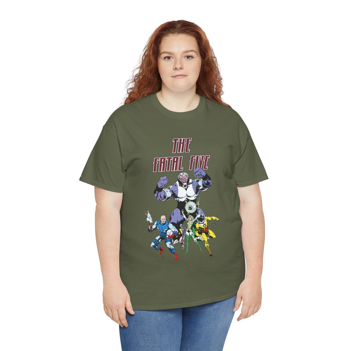Fatal Five T-Shirt - Legion of Super-Heroes Villains - DC Comics LOSH - Validus, Emerald Empress