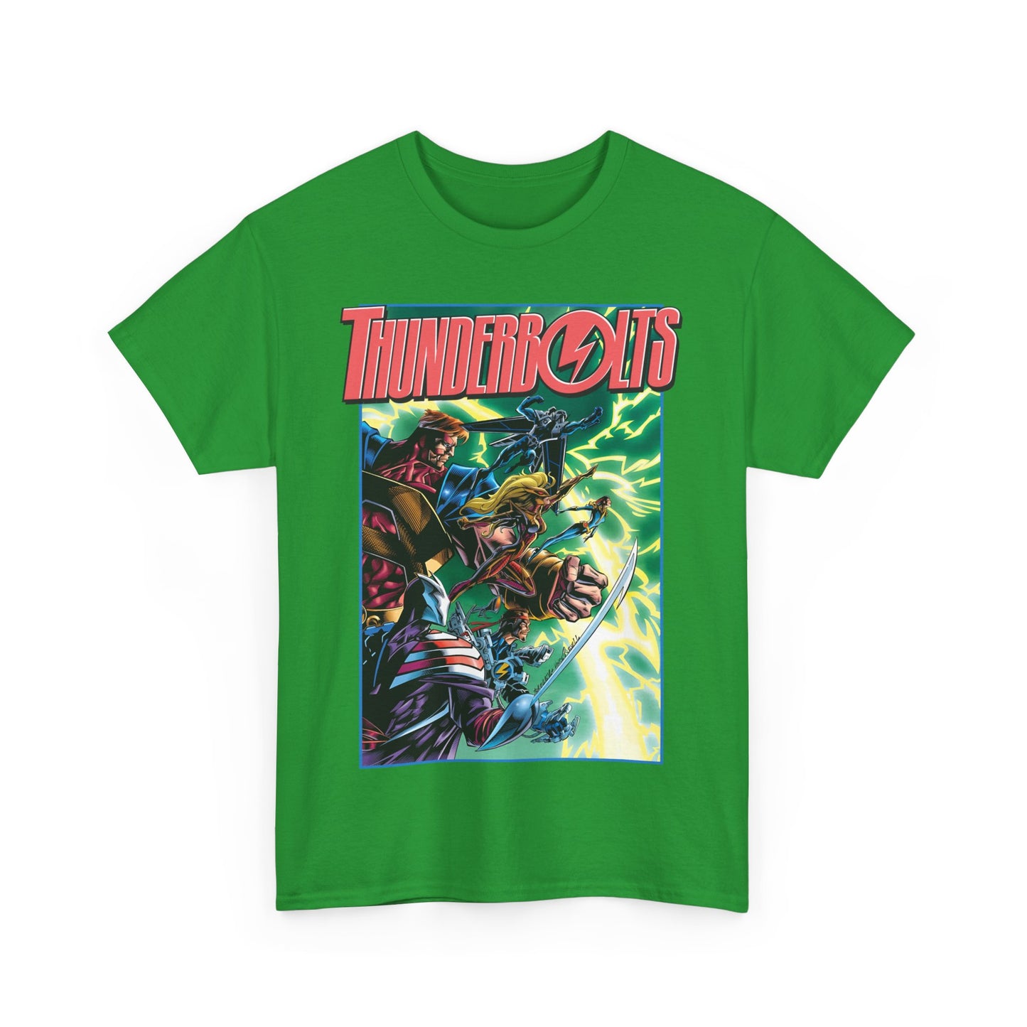 Thunderbolts T-Shirt - Amazing Mark Bagley Art - Citizen V, MACH-1, Atlas, Songbird, Fixer, Techno - Marvel Comics Characters - Avengers Connection