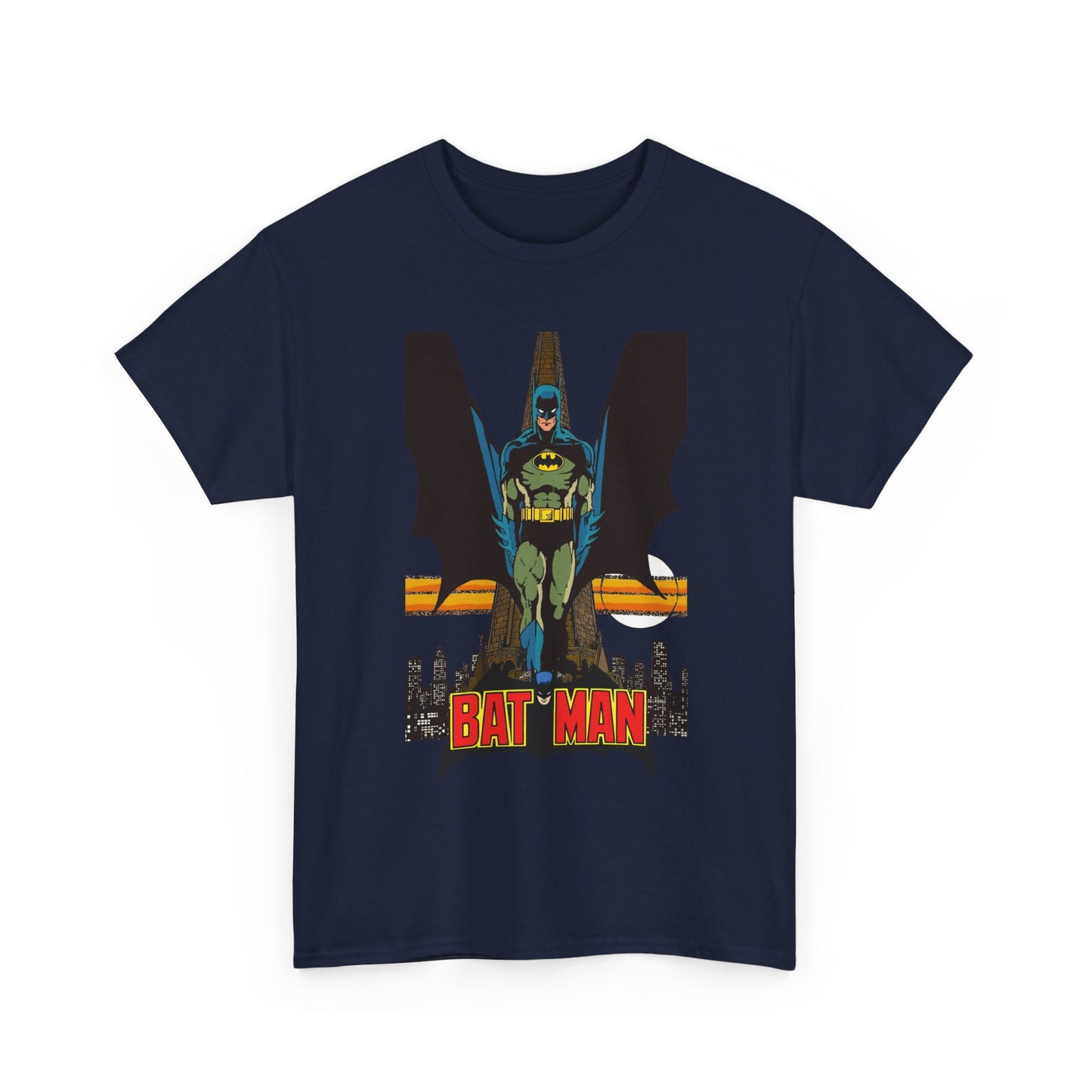 Batman T-Shirt - George Perez Art - JLA 80s Postcard Set - DC Comics - Gotham City - Justice League of America Member