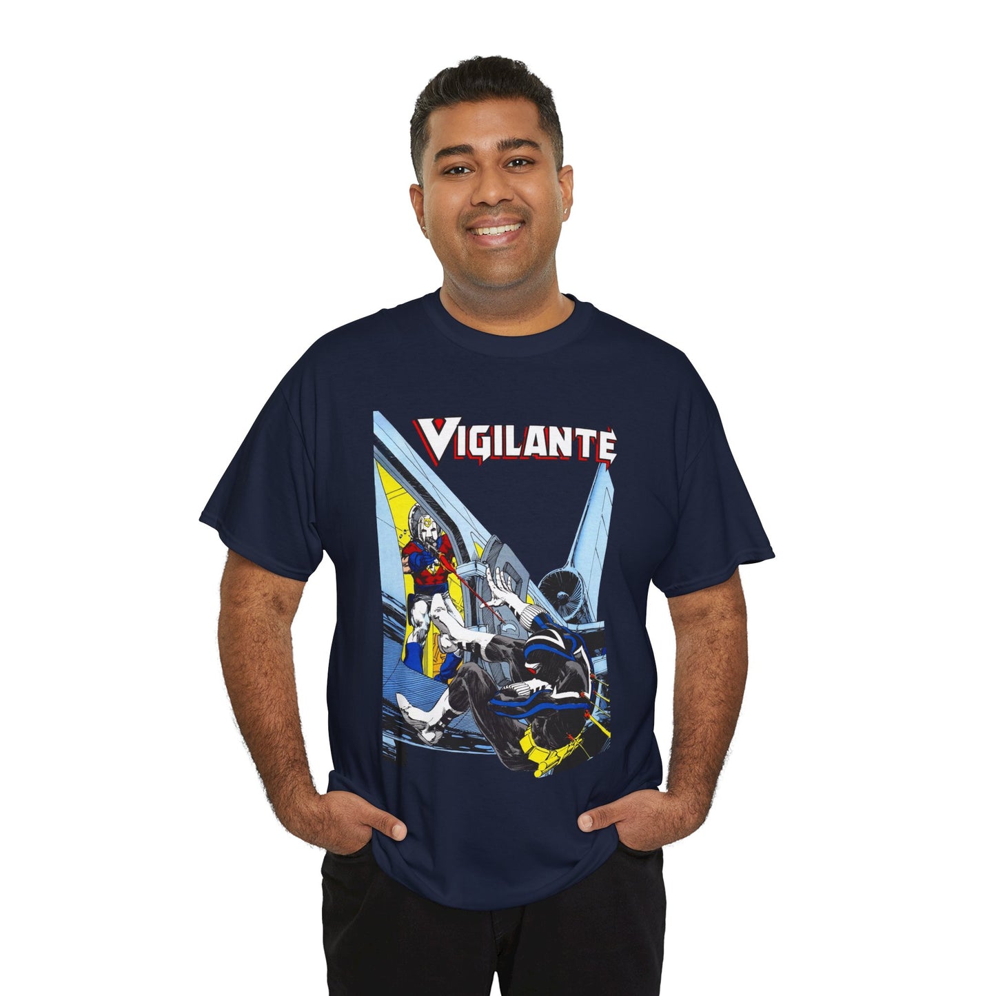 Vigilante Vs Peacemaker T-Shirt - Mike Grell Art - Adrian Chase - DC Comics