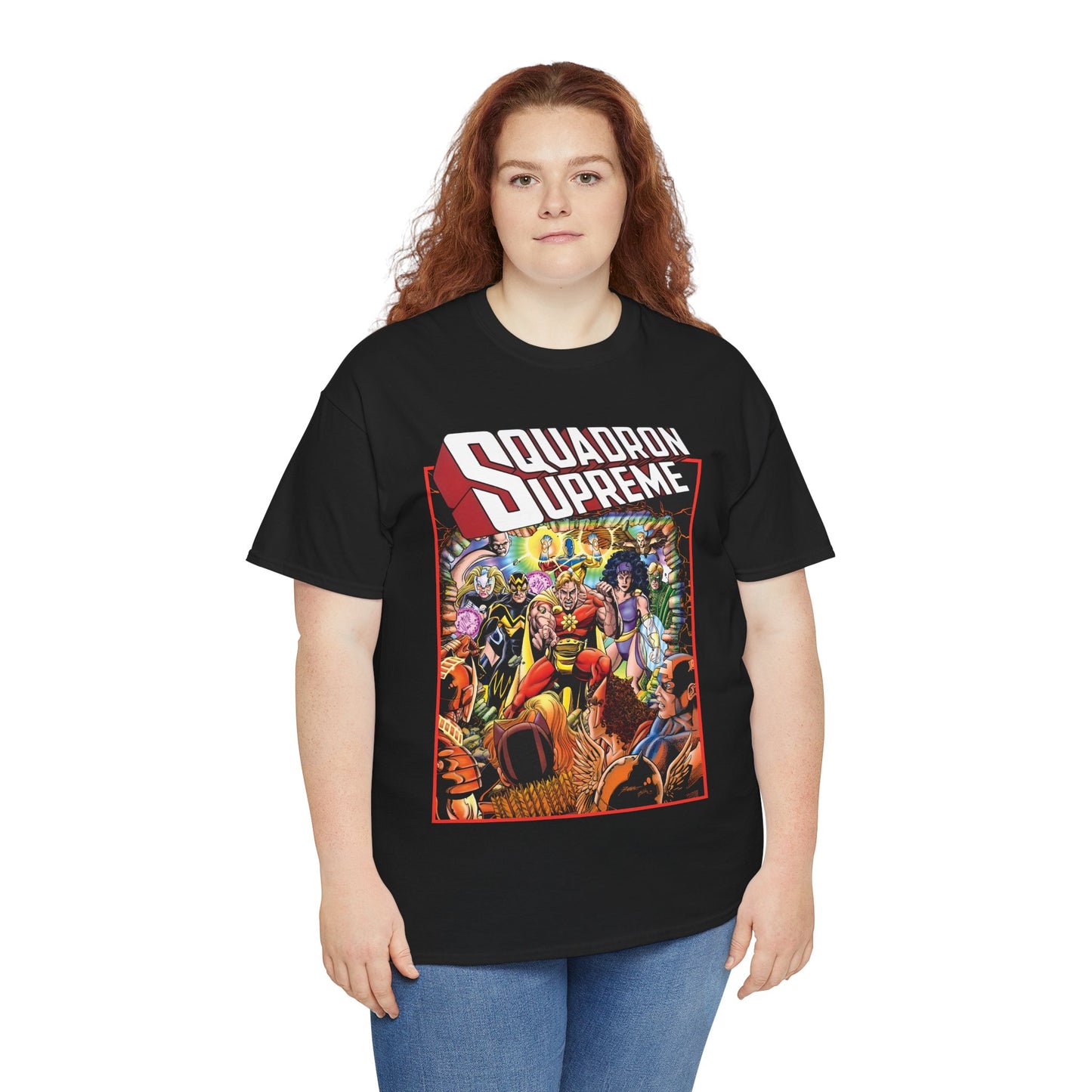 Squadron Supreme T-Shirt - George Perez Art - Hyperion, Nighthawk, Doctor Spectrum, Power Princess, Whizzer - Marvel Comics