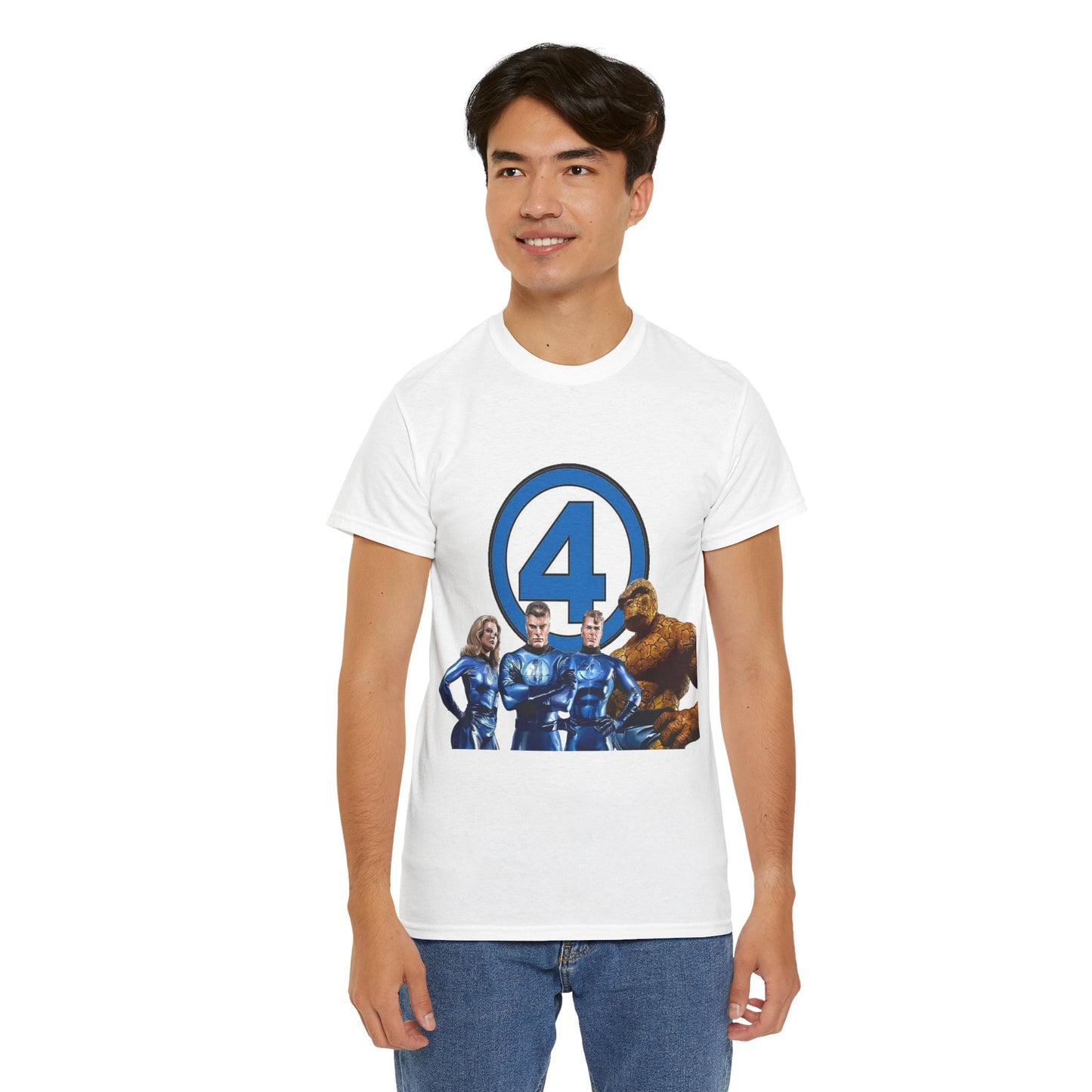 Fantastic Four T-Shirt - Alex Ross Art - 2025 MCU Movie - Iconic Marvel Comics Characters - Human Torch, Invisible Woman, The Thing, Reed Richards