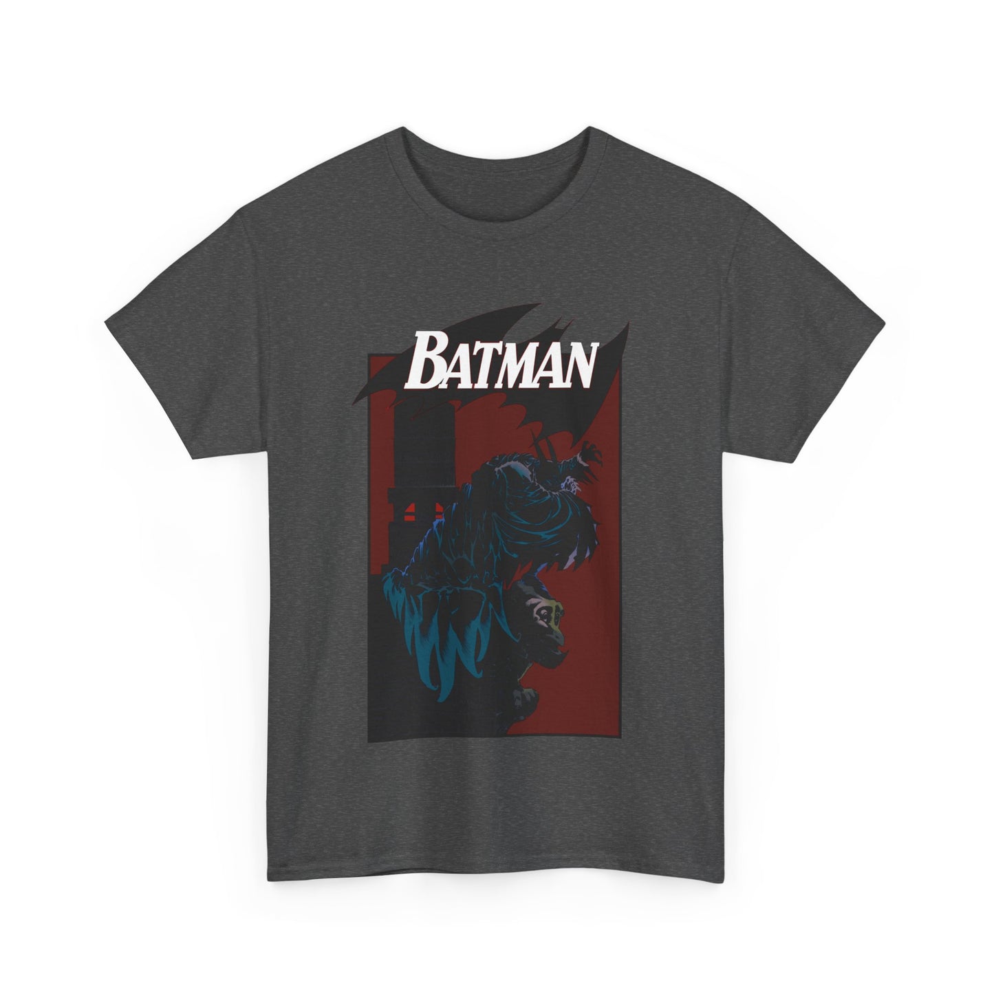 Batman T-Shirt - Kelley Jones Art - 1990s Dark Knight Detective Artwork - Perched on a Gargoyle - DC Comics
