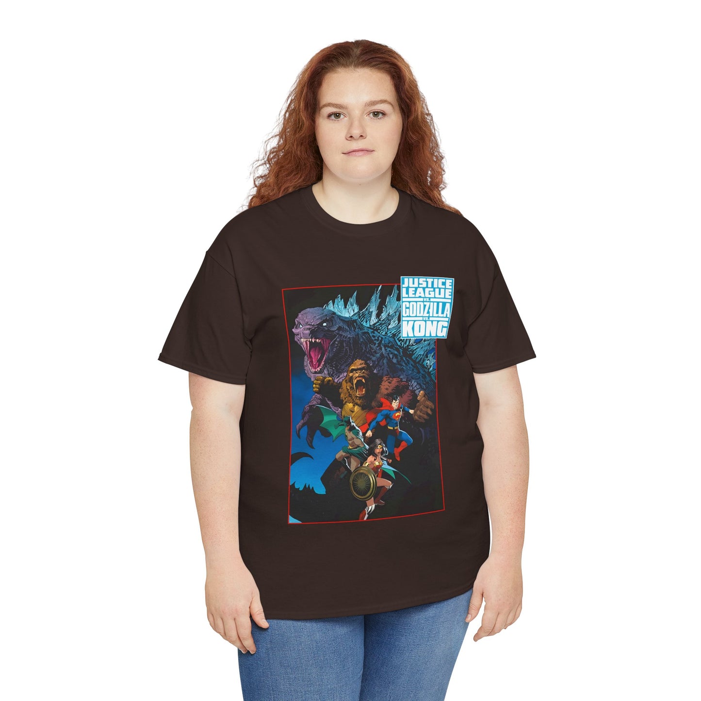 Justice League Vs Godzilla Vs Kong T-Shirt - Dan Mora Art - Wonder Woman, Superman, Batman - DC Comics