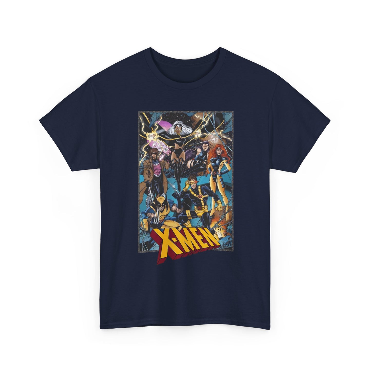 Uncanny X-Men T-Shirt - George Perez Art - Cyclops, Jean Grey, Psylocke, Gambit, Storm - Marvel Comics Mutant Heroes