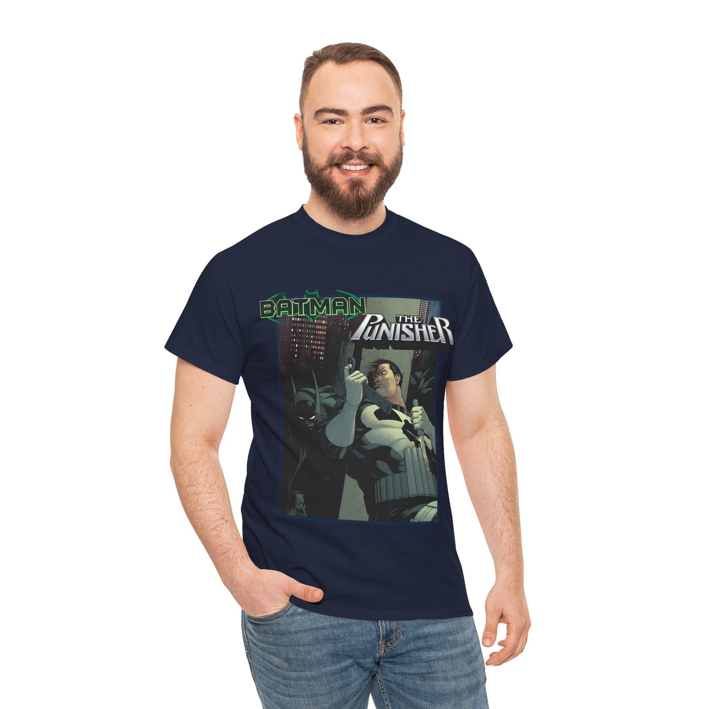 Batman Vs Punisher T-Shirt - Mike Zeck Art - DC Comics, Marvel Comics