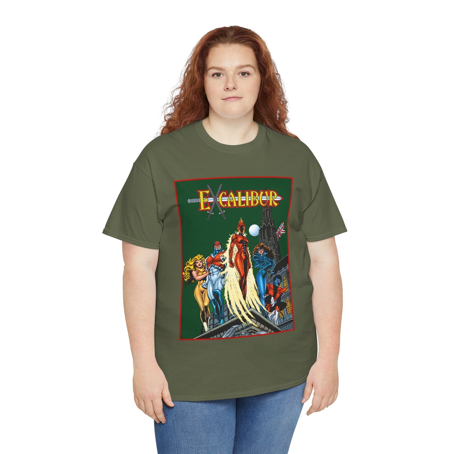 Excalibur T-Shirt - Amazing Alan Davis Art - Nightcrawler, Shadowcat, Captain Britain, Rachel Summers - Marvel Comics - X-Men Spin-Off - Mutants in the UK