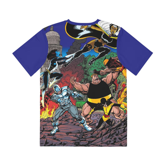 Uncanny X-Men All Over Print Tee (Polyester) - John Byrne Art - Cyclops, Colossus, Angel, Mystique, Pyro - Marvel Comics
