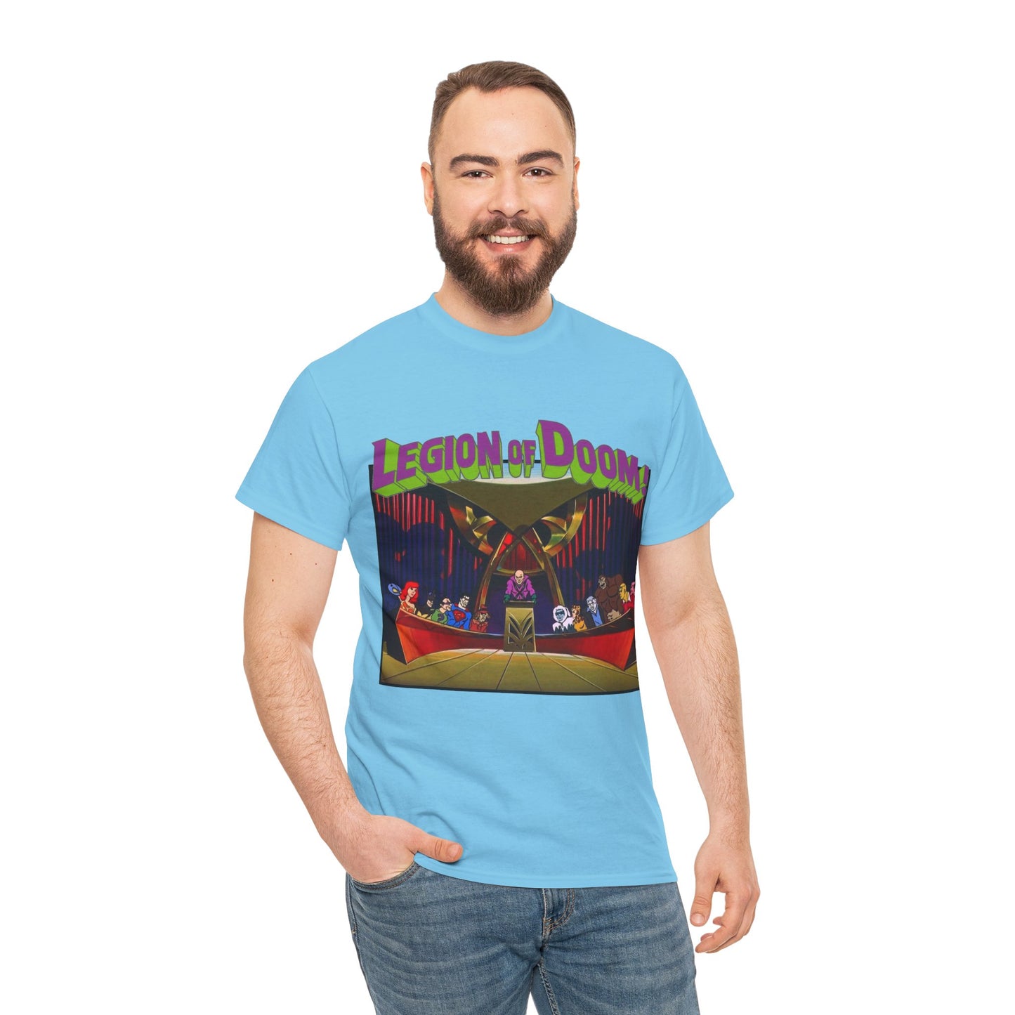 Legion of Doom T-Shirt - Super Friends Cartoon - Lex Luthor, Grodd, Brainiac, Giganta, Riddler, Bizarro, Scarecrow, Hanna-Barbera Animation