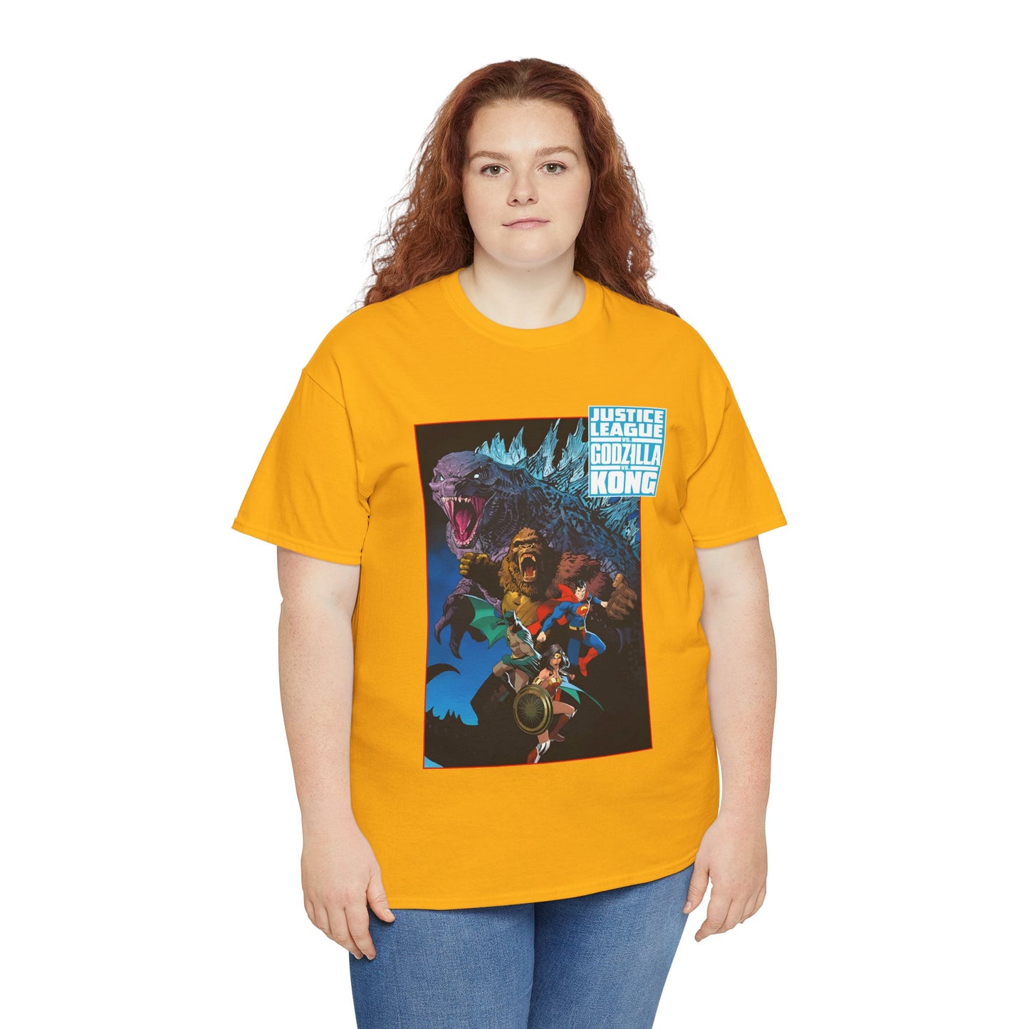 Justice League Vs Godzilla Vs Kong T-Shirt - Dan Mora Art - Wonder Woman, Superman, Batman - DC Comics