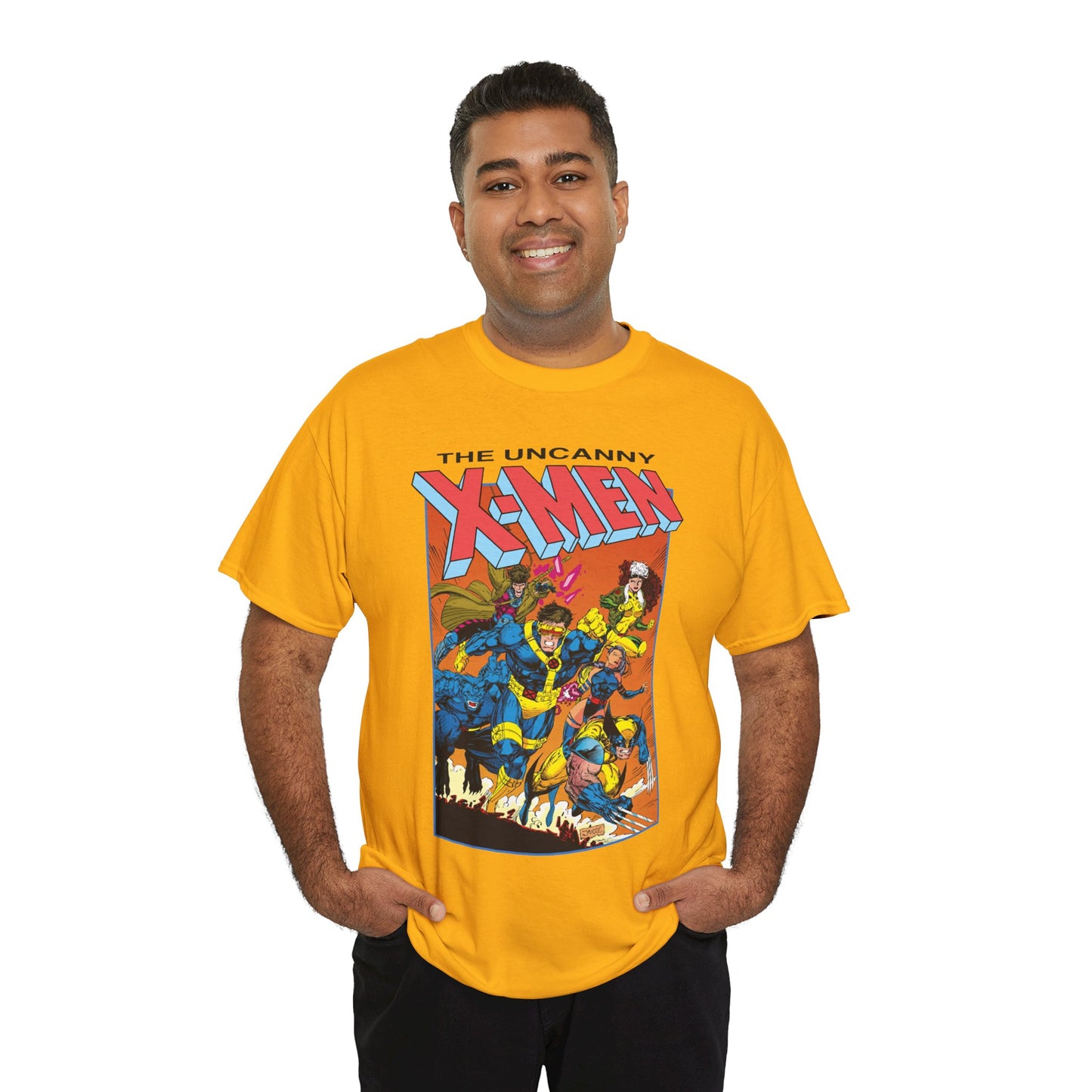 Uncanny X-Men T-Shirt - Jim Lee Art - Cyclops, Wolverine, Gambit, Rogue, Psylocke, Beast - Marvel Comics Mutants