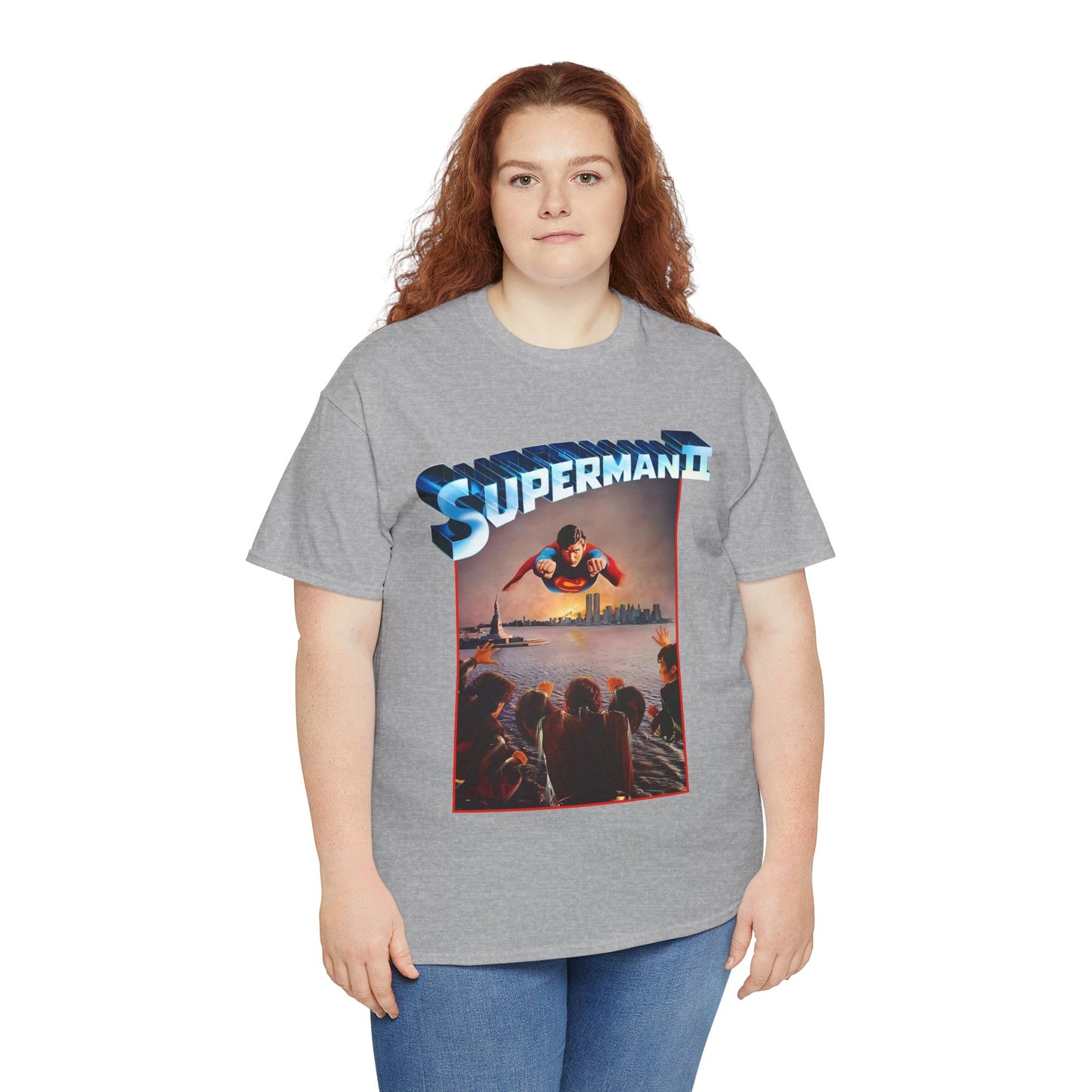 Superman II T-Shirt - Christopher Reeve, Terence Stamp, Sarah Douglas - Vs General Zod, Ursa, Non - Phantom Zone Villains - 1980 Movie Poster - DC Comics