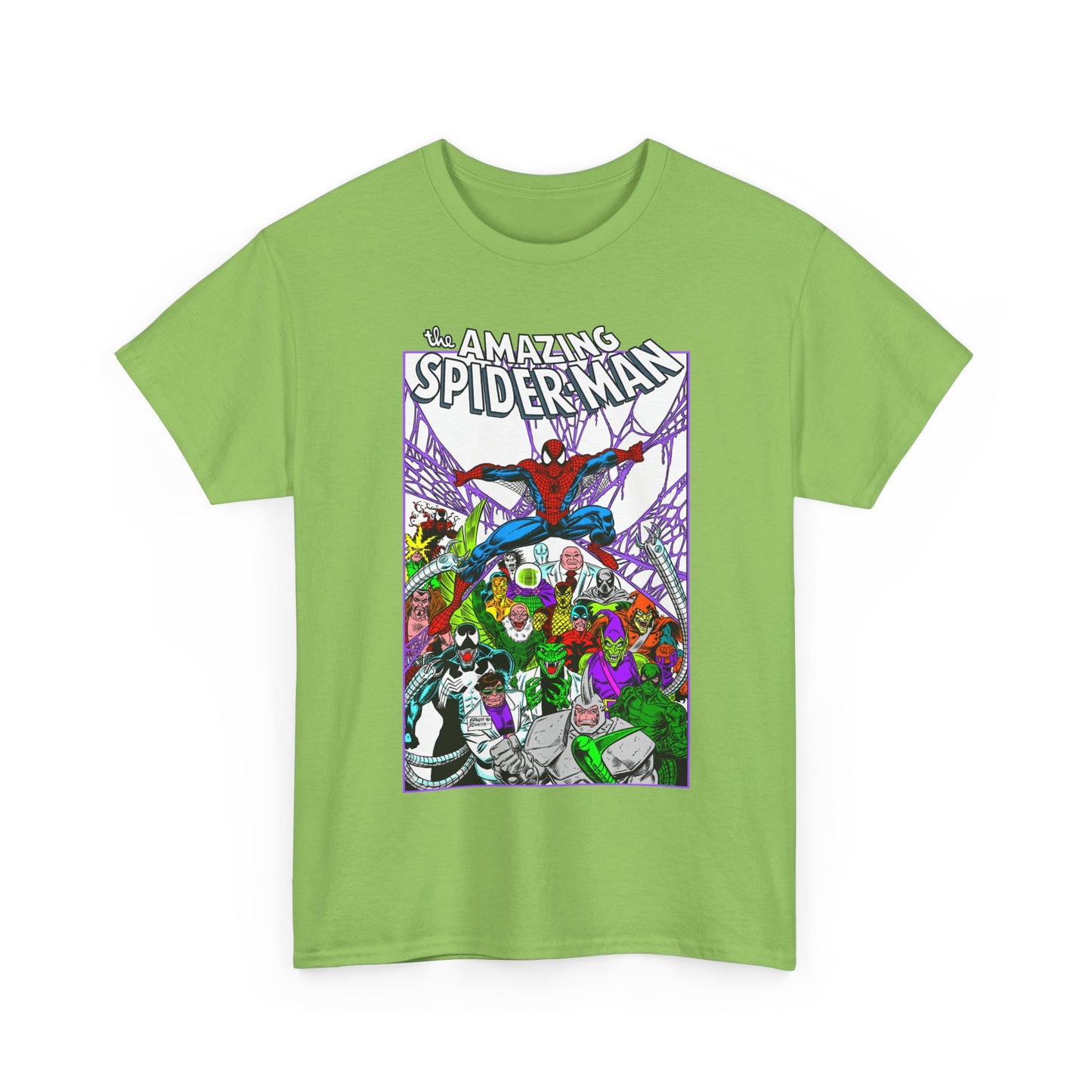 Amazing Spider-Man T-Shirt - Mark Bagley Art - Venom, Green Goblin, Rhino, Doctor Octopus, Kingpin, Carnage - Marvel Comics