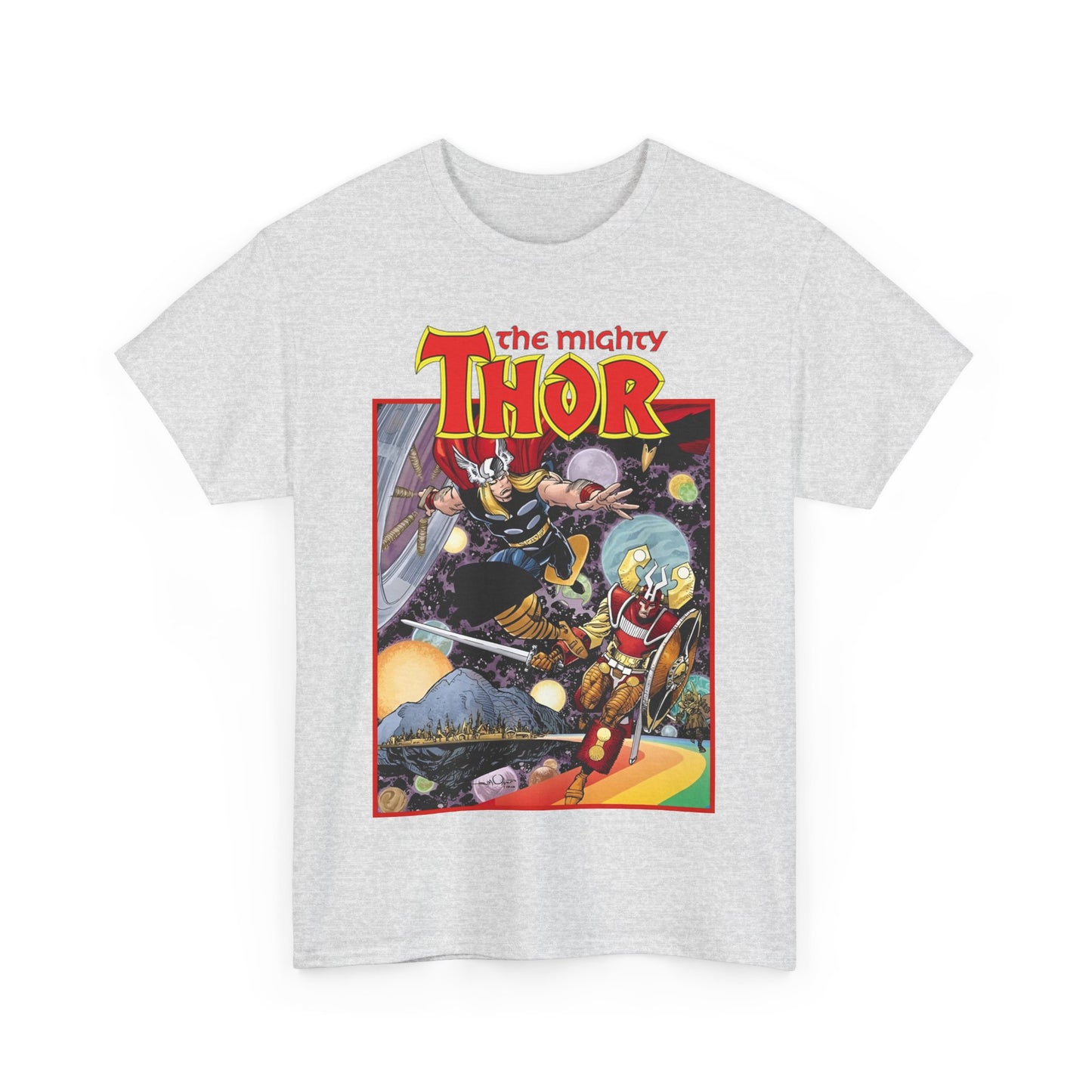 Mighty Thor T-Shirt - Walt Simonson Art - Asgard, Bifröst - God of Thunder - Marvel Comics