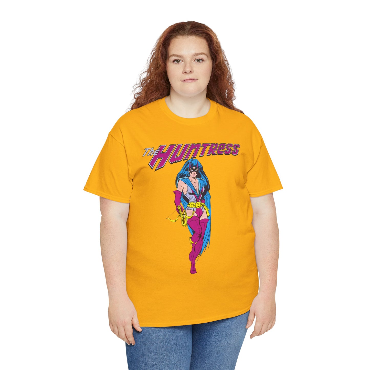 Huntress T-Shirt - Joe Staton Art - Helena Wayne, Daughter of Earth 2 Batman & Catwoman - Pre-Crisis JSA Member - DC Comics