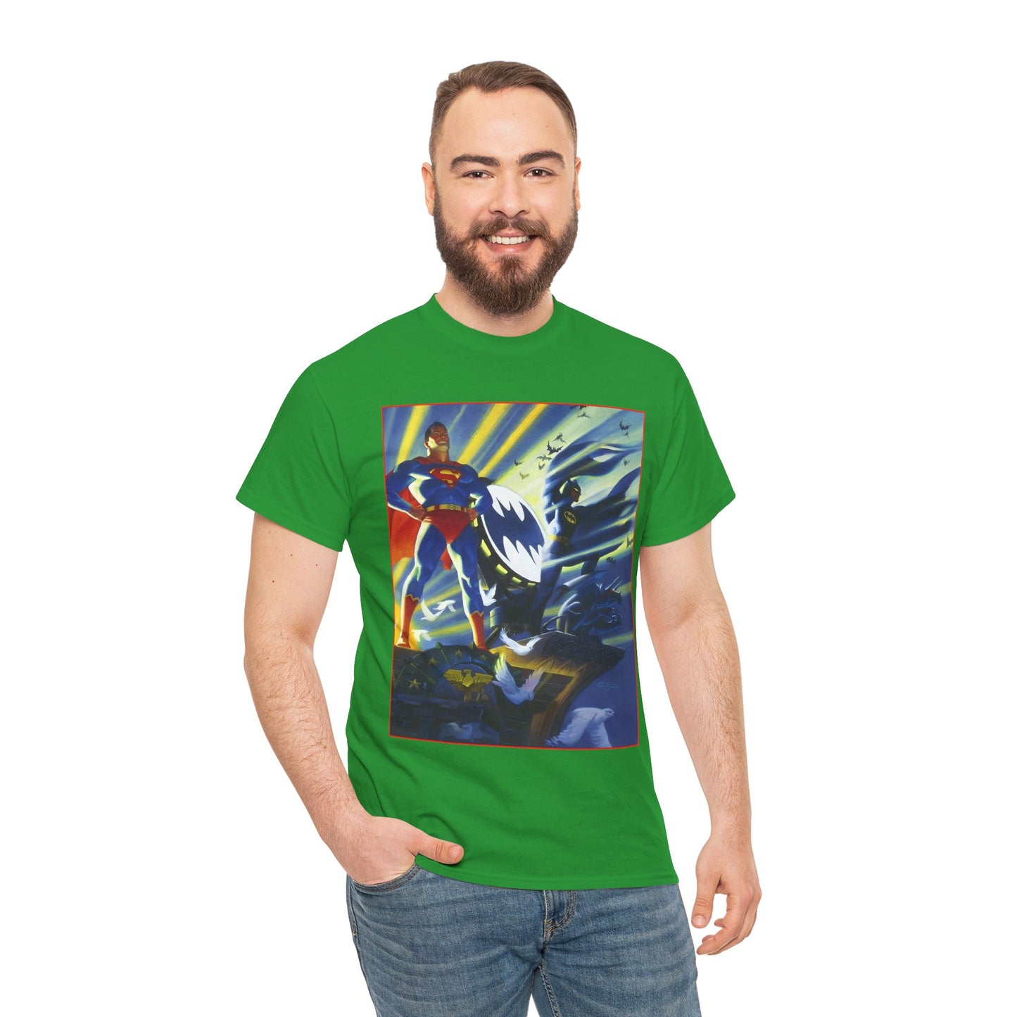 Superman & Batman T-Shirt - Steve Rude Art - The Dark Knight Detective & The Man of Steel - World's Finest - DC Comics