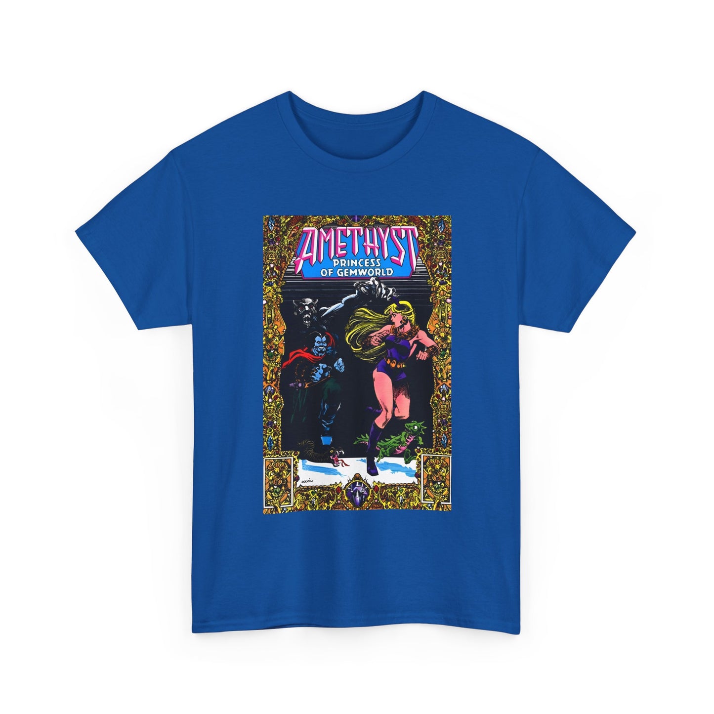 Amethyst Princess of Gemworld T-Shirt - Ernie Colon Art - Bejeweled Cover - Dark Opal - DC Comics