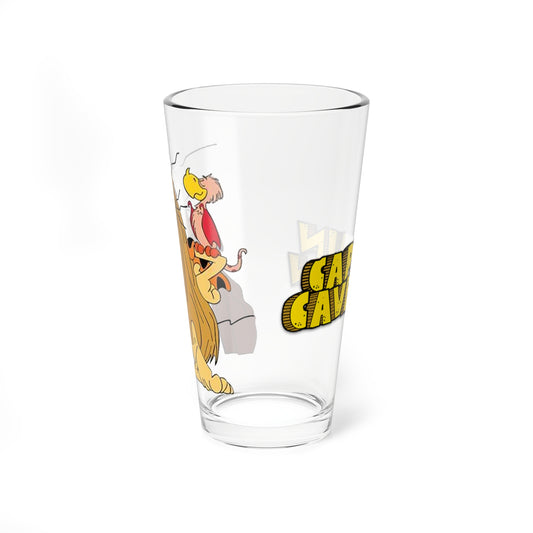 Captain Caveman Pint Glass, 16oz - Hanna-Barbera - Saturday Morning Cartoons - Animated Prehistoric Superhero