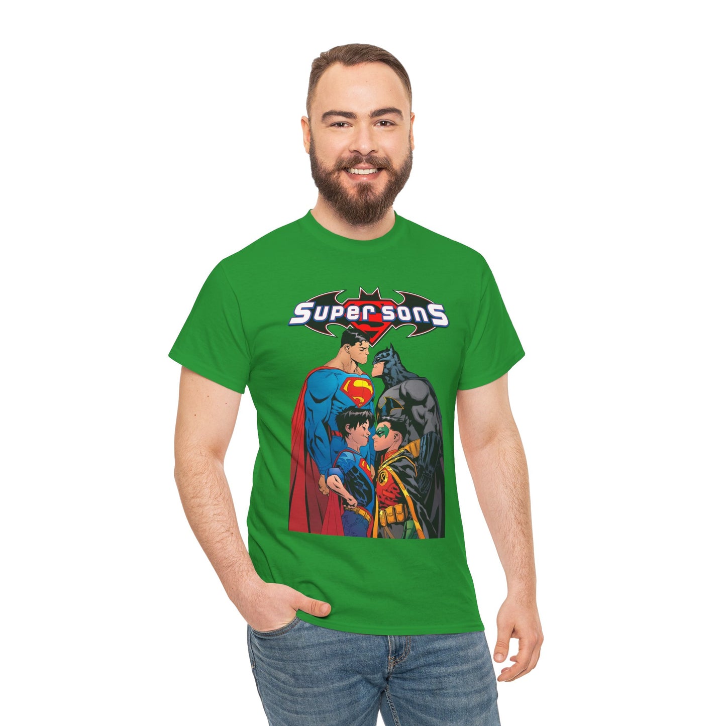 Super Sons T-Shirt - Jorge Jimenez Art - Superman, Batman, Jon Kent, Damian Wayne - DC Comics - Sons of Superman & Batman