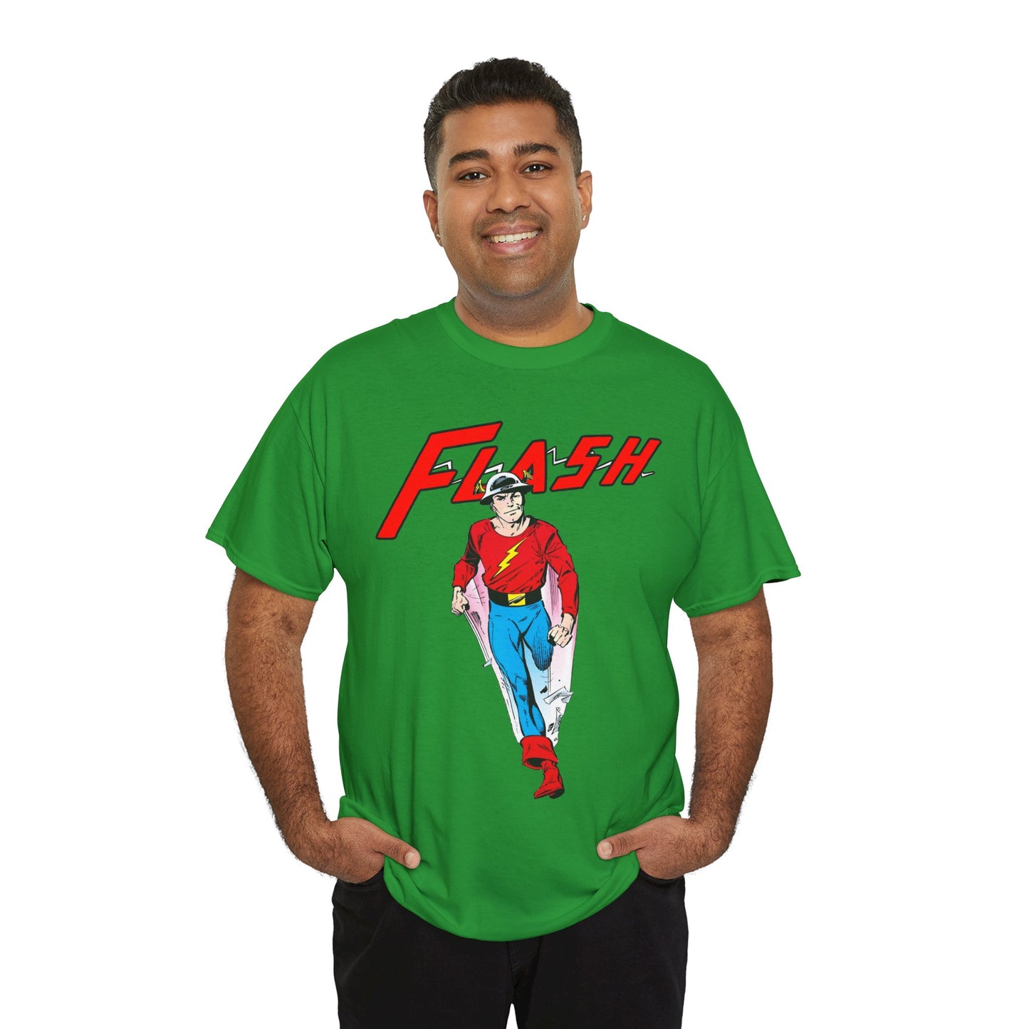 Golden Age Flash T-Shirt - John Byrne Art - Justice Society/JSA Member - Jay Garrick - Speedster