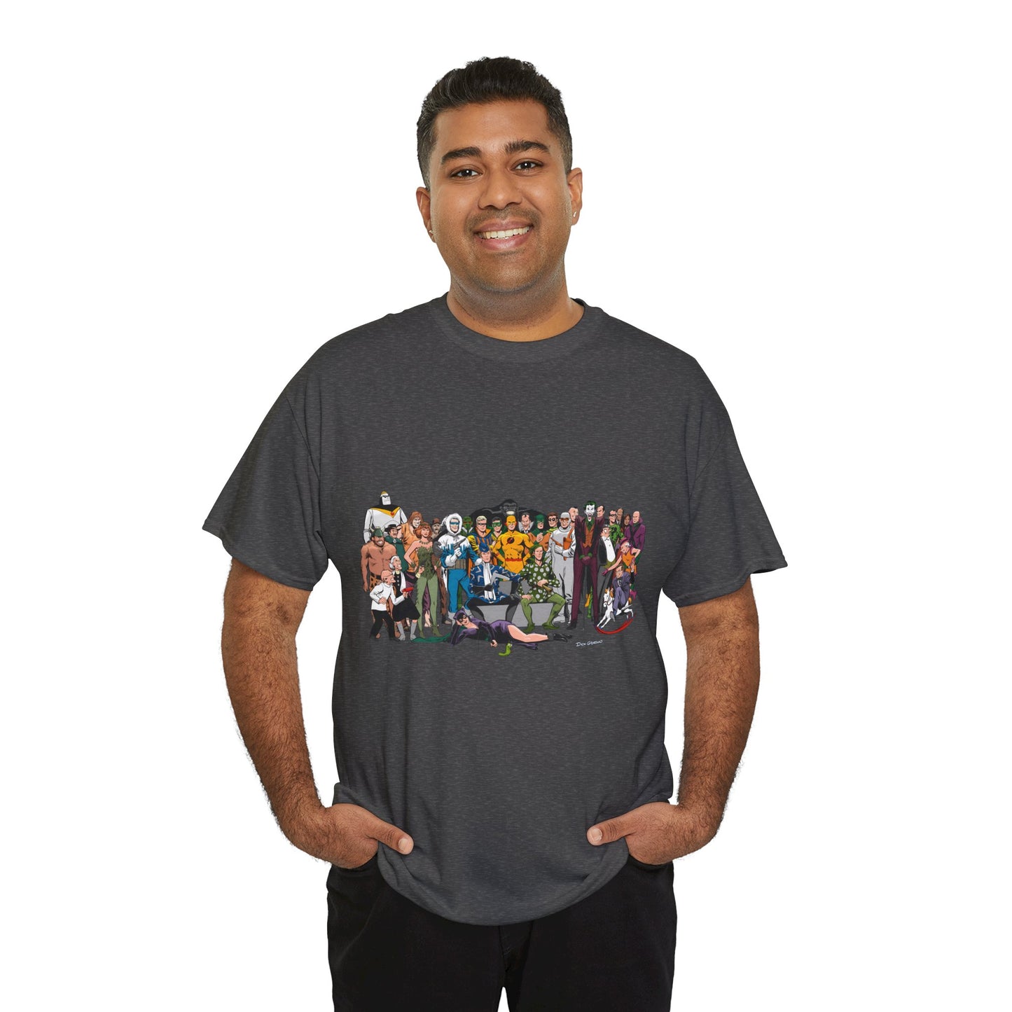 Secret Origins of Super-Villains T-Shirt - Dick Giordano Art - DC Comics - Joker, Mirror Master, Captain Cold, Lex Luthor, Scarecrow, Poison Ivy, Grodd