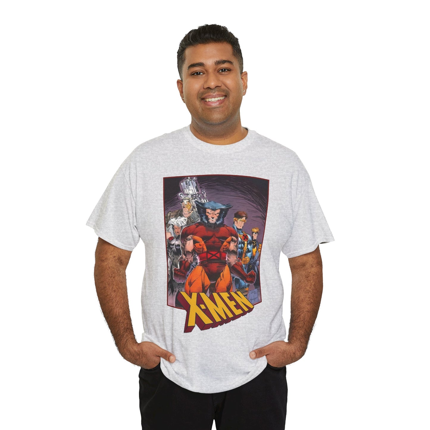 X-Men T-Shirt - While Portacio Art - Wolverine, Cyclops, Storm, Cable, Havok - Marvel Comics