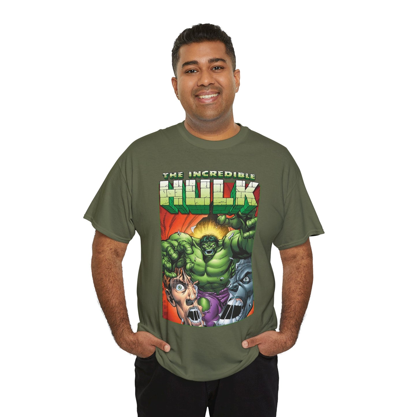 Incredible Hulk T-Shirt - Dale Keown Art - Bruce Banner Psyche - Peter David Story - 1990s Art - Marvel Comics