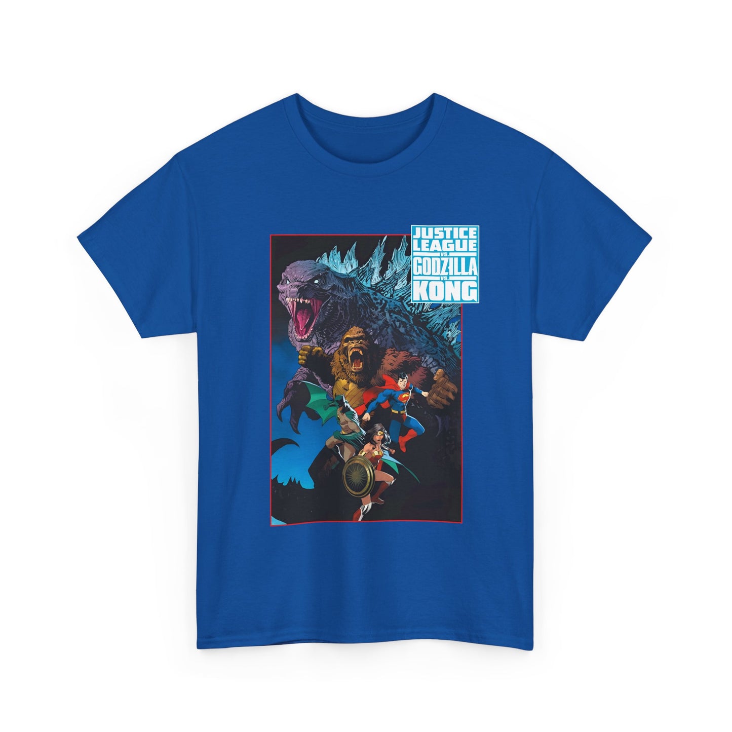 Justice League Vs Godzilla Vs Kong T-Shirt - Dan Mora Art - Wonder Woman, Superman, Batman - DC Comics