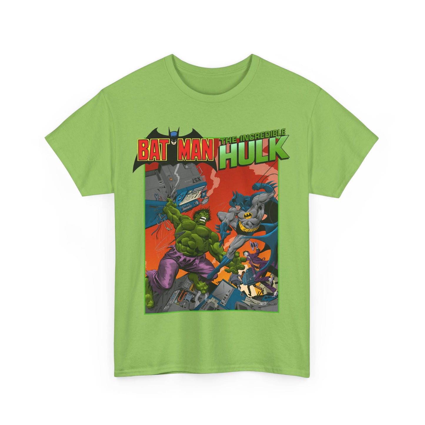 Batman Vs Incredible Hulk T-Shirt - DC Comics & Marvel - Joker - 1970s Team-Up