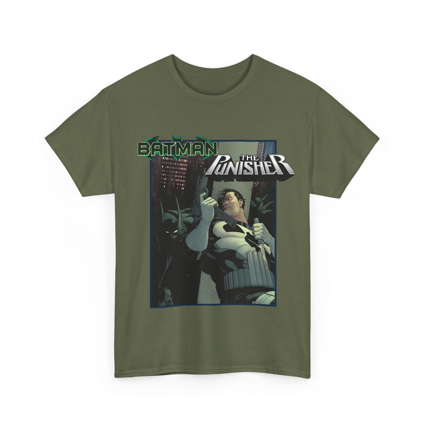 Batman Vs Punisher T-Shirt - Mike Zeck Art - DC Comics, Marvel Comics