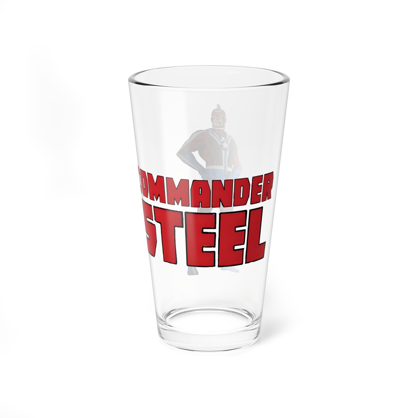 Commander Steel Pint Glass, 16oz - All-Star Squadron Member - DC Comics