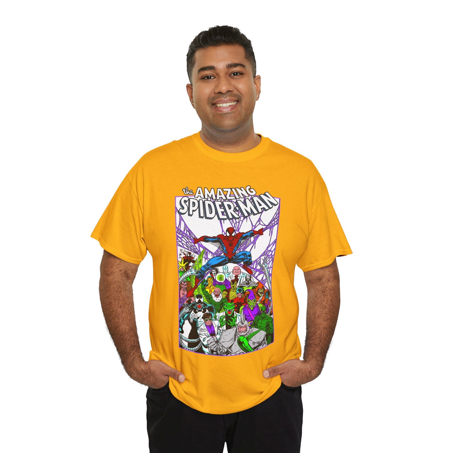 Amazing Spider-Man T-Shirt - Mark Bagley Art - Venom, Green Goblin, Rhino, Doctor Octopus, Kingpin, Carnage - Marvel Comics