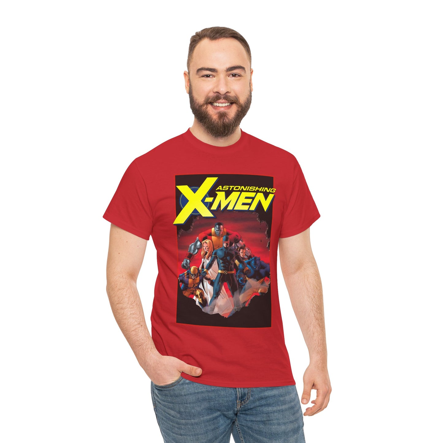 Astonishing X-Men T-Shirt - John Cassady Art - Cyclops, Beast, Wolverine, Colossus, Emma Frost - Marvel Comics