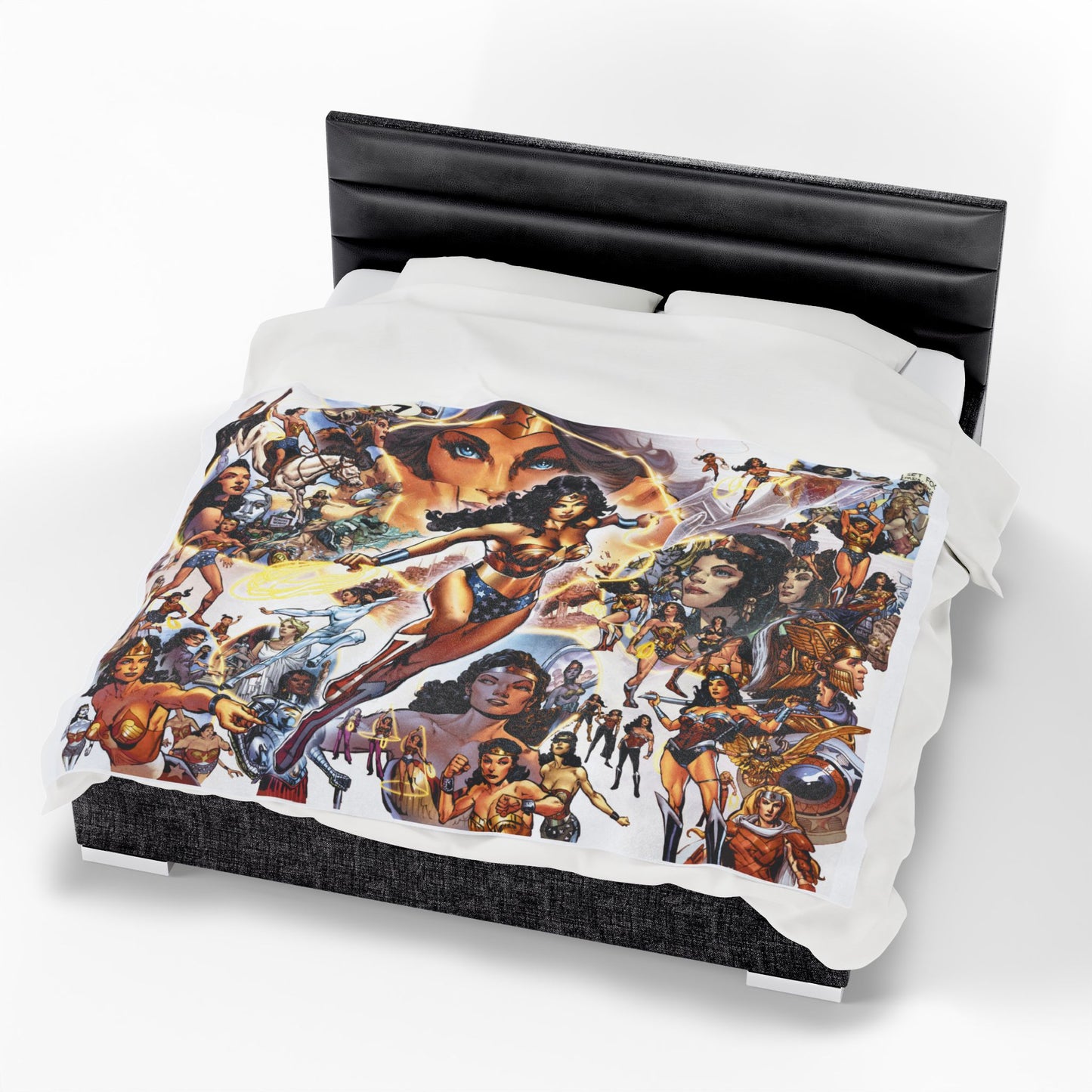 Wonder Woman Velveteen Plush Blanket 60x80" - Phil Jimenez Art - Amazon Warrior from Themyscira - DC Comics