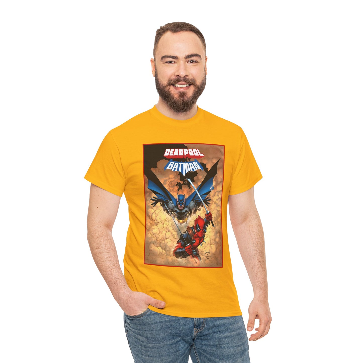 Deadpool & Batman T-Shirt - Greg Capullo Art - DC & Marvel Comics - Crossover - Slade Wilson, Bruce Wayne - 2025