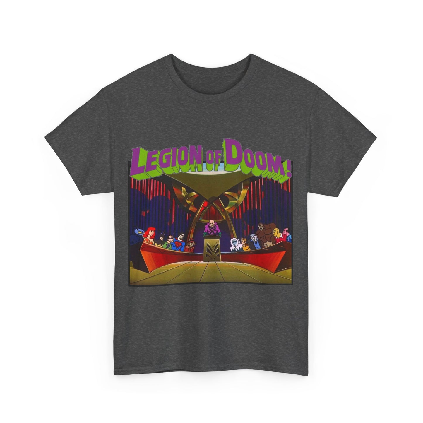 Legion of Doom T-Shirt - Super Friends Cartoon - Lex Luthor, Grodd, Brainiac, Giganta, Riddler, Bizarro, Scarecrow, Hanna-Barbera Animation