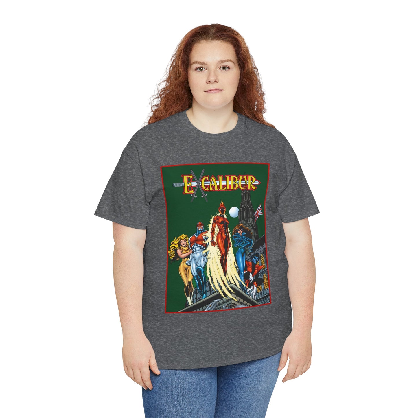 Excalibur T-Shirt - Amazing Alan Davis Art - Nightcrawler, Shadowcat, Captain Britain, Rachel Summers - Marvel Comics - X-Men Spin-Off - Mutants in the UK