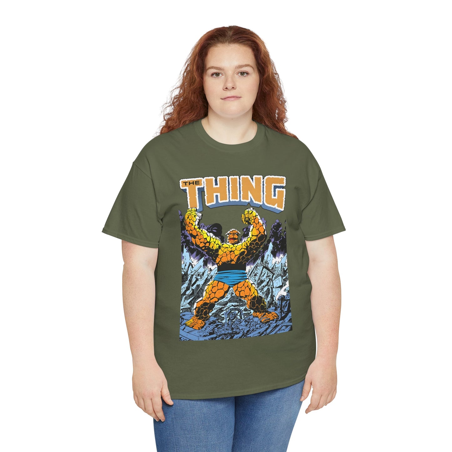 The Thing T-Shirt - John Byrne Art - Member of the Fantastic Four - Marvel Comics 1980s - Ben Grimm
