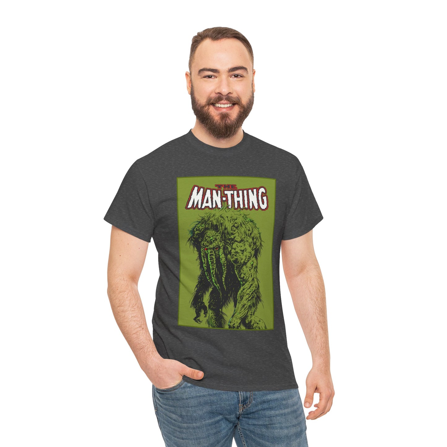 Man-Thing T-Shirt - Marvel Comics - Whatever Knows Fear Burns At The Touch - Swamp Monster