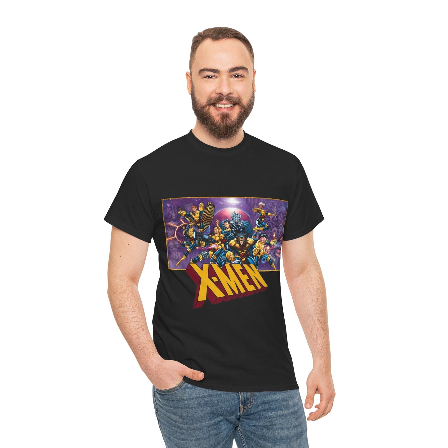 X-Men T-Shirt - Jim Lee Art - Wolverine, Storm, Gambit, Psylocke, Jubilee, Forge, Banshee - Marvel Comics Mutants