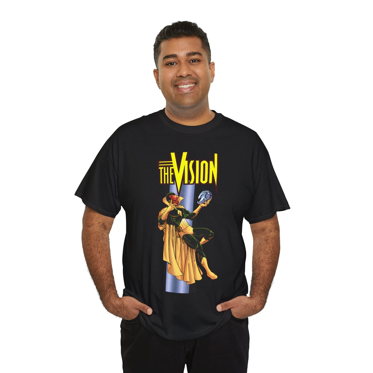Vision T-Shirt - George Perez Art - Built by Ultron - Avengers Member - Marvel Comics