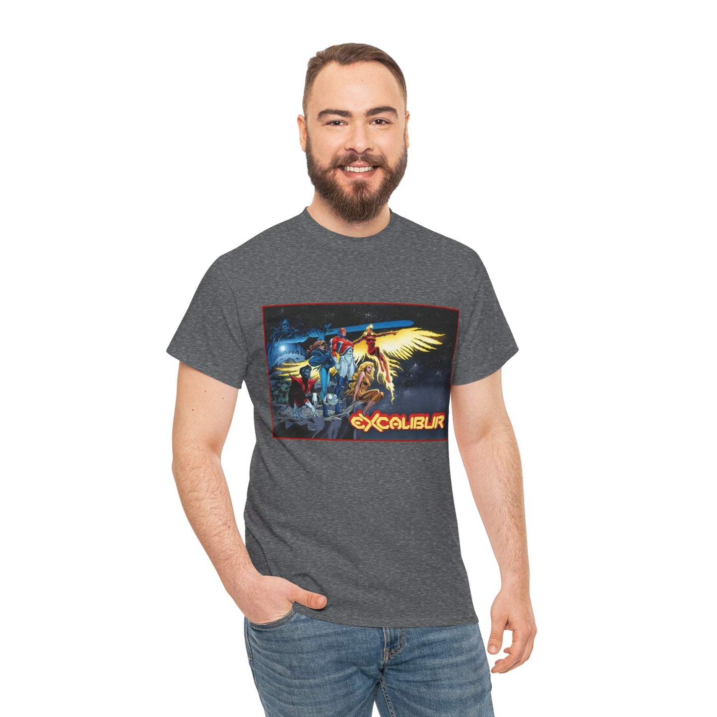 Excalibur T-Shirt - Alan David Art - Captain Britain, Nightcrawler, Shadowcat, Rachel Summers, Meggan - X-Men Series - UK Mutant Team - Marvel Comics