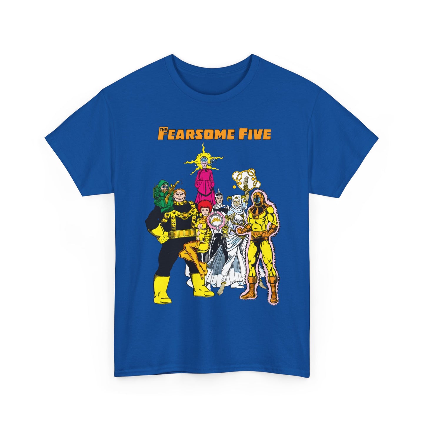 Fearsome Five T-Shirt - George Perez Art - Dr Light, Shimmer, Mammoth, Gizmo, Psimon, Jinx, Neutron - Who's Who Art - DC Comics