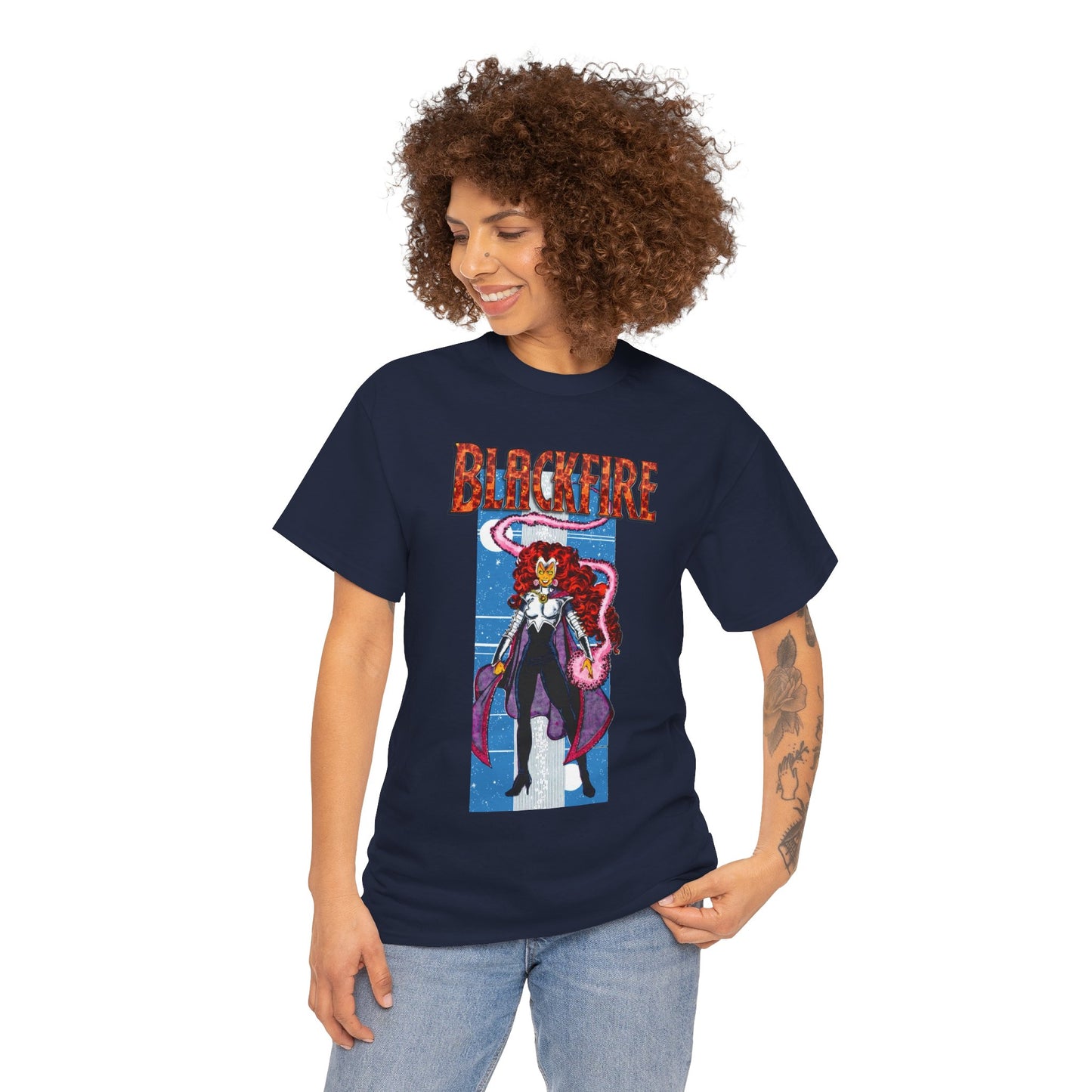 Blackfire T-Shirt - George Perez Art - New Teen Titans Enemy, Starfire's Evil Sister - From Tamaran - DC Comics