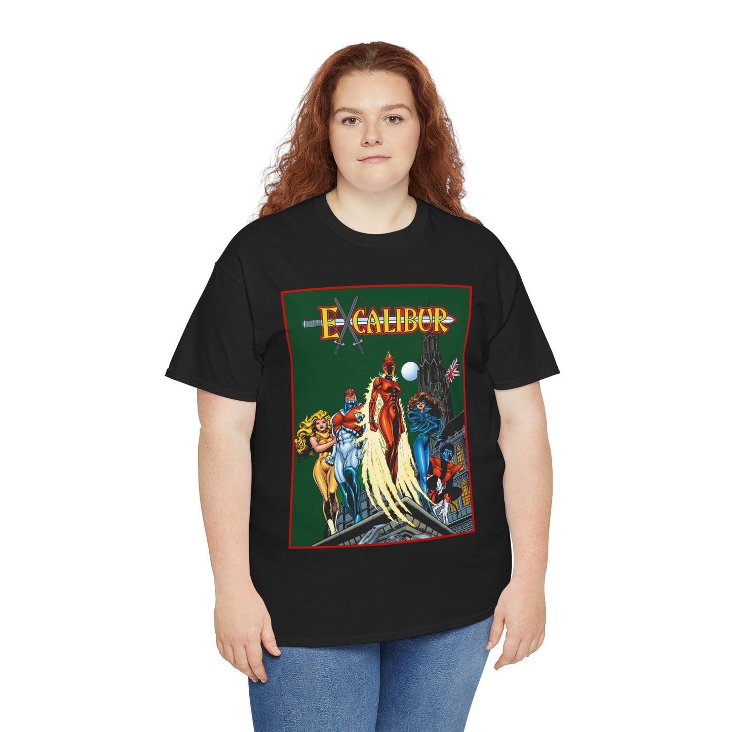 Excalibur T-Shirt - Amazing Alan Davis Art - Nightcrawler, Shadowcat, Captain Britain, Rachel Summers - Marvel Comics - X-Men Spin-Off - Mutants in the UK