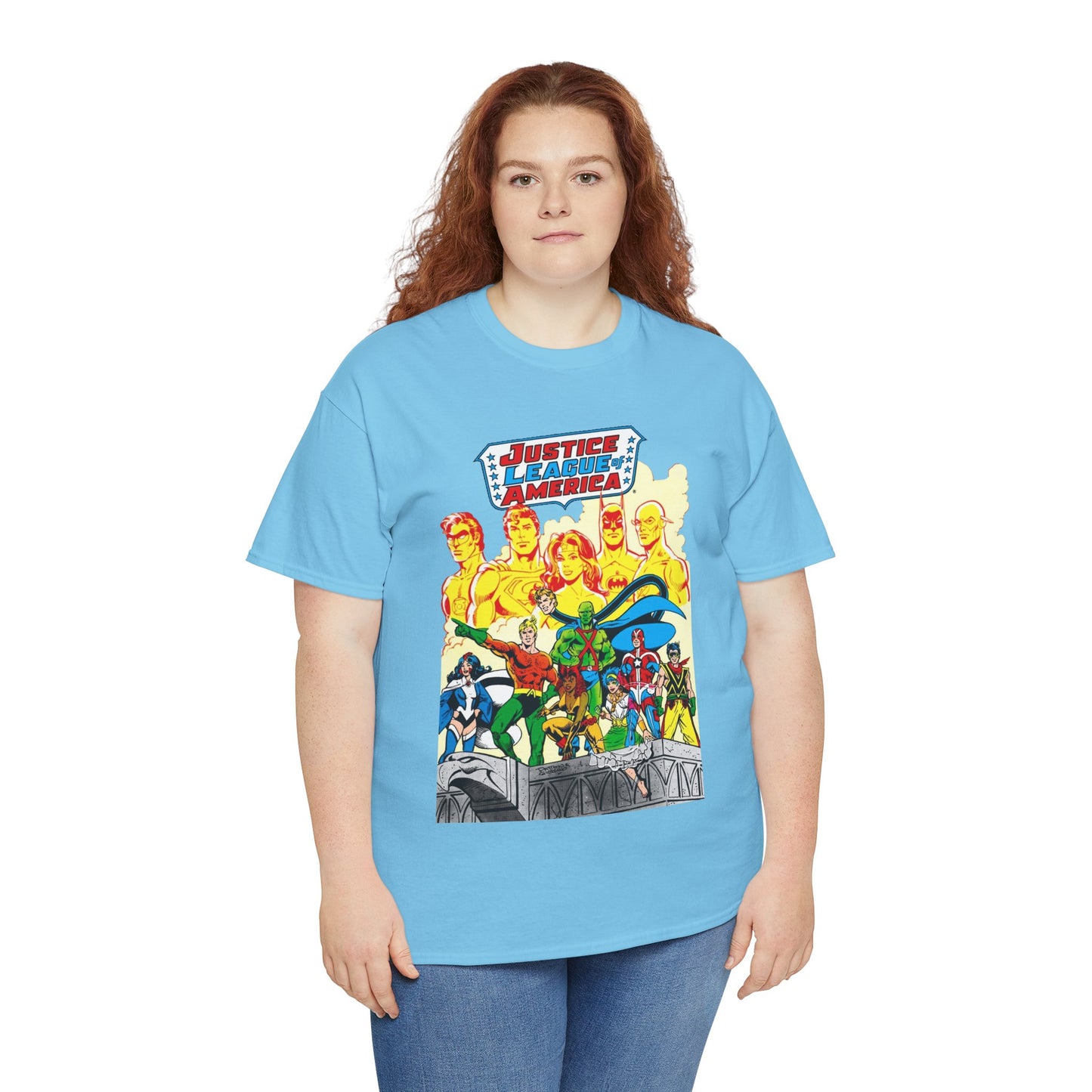 Justice League Detroit T-Shirt - Aquaman, Elongated Man, Zatanna, Vixen, Steel, Martian Manhunter, Vibe, Gypsy