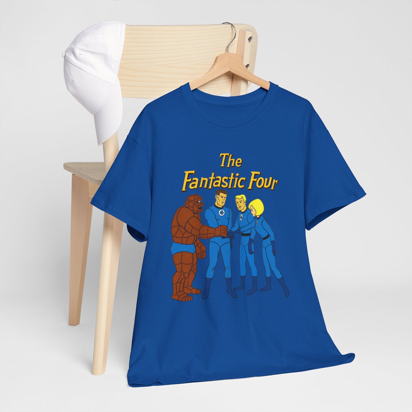 Fantastic Four T-Shirt - Hanna-Barbera 1960s Cartoon - Human Torch, The Thing, Invisible Woman - Marvel Comics