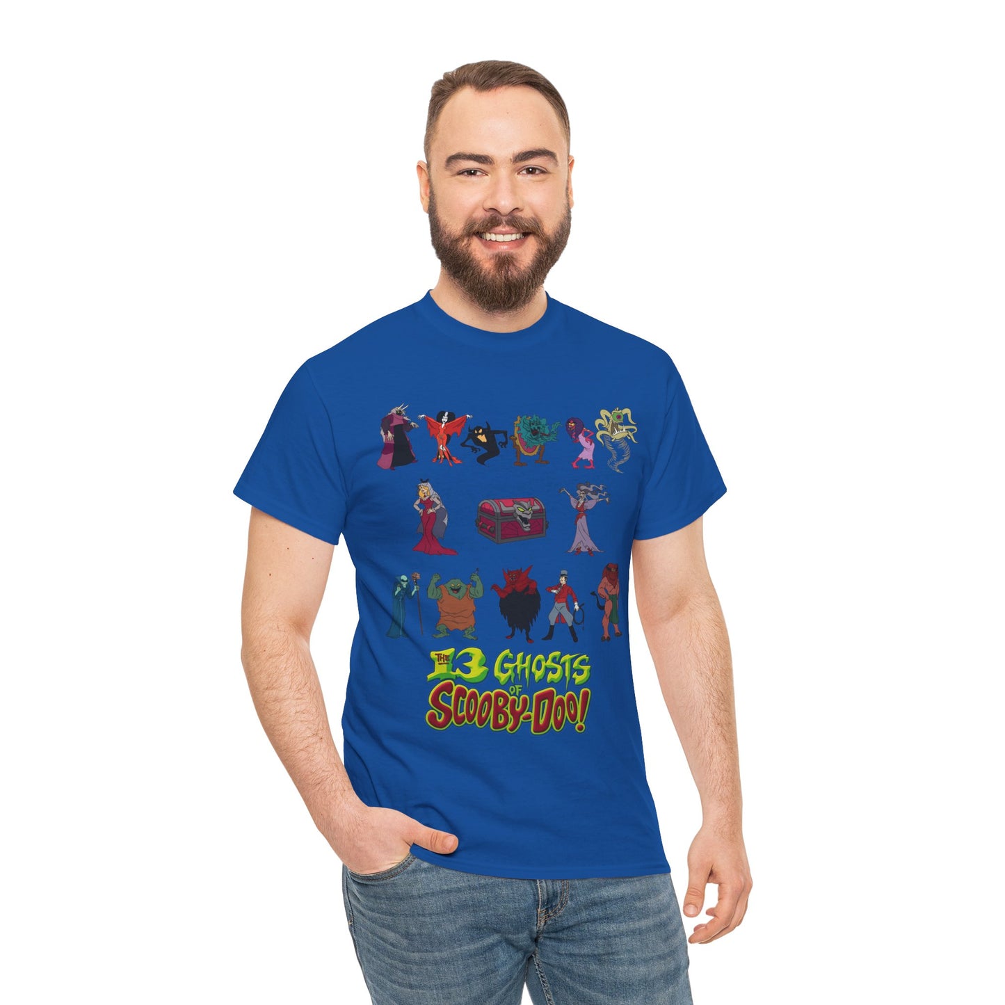 13 Ghosts of Scooby-Doo T-Shirt - Hanna-Barbera Saturday Morning Cartoon - Chest of Demons - Maldor, Queen Morbidia, Reflector Specter
