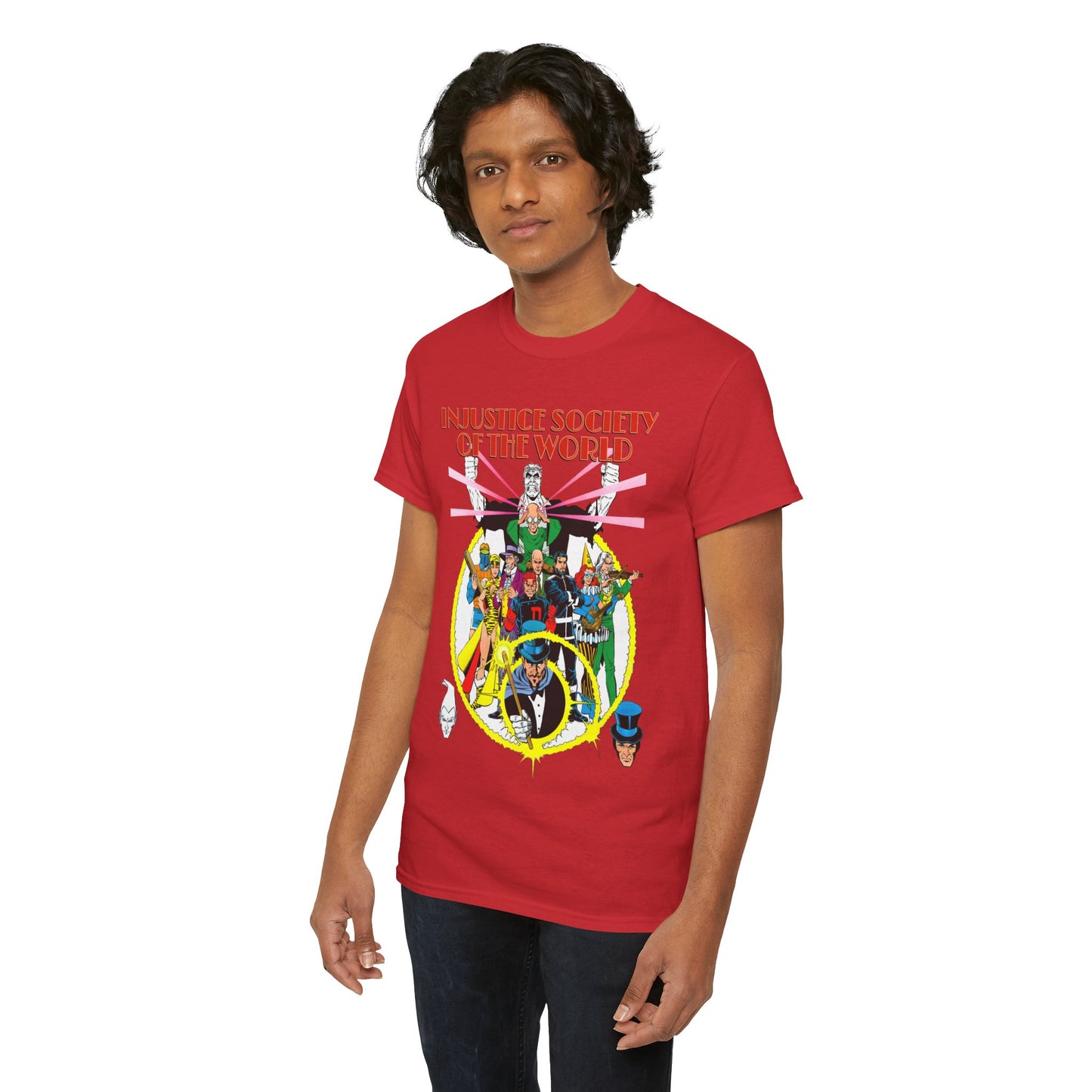 Injustice Society of America T-Shirt - George Perez Art - Justice Society/JSA Foes - Solomon Grundy, Huntress, Per Degaton, The Shade, Vandal Savage - DC Comics - Golden Age