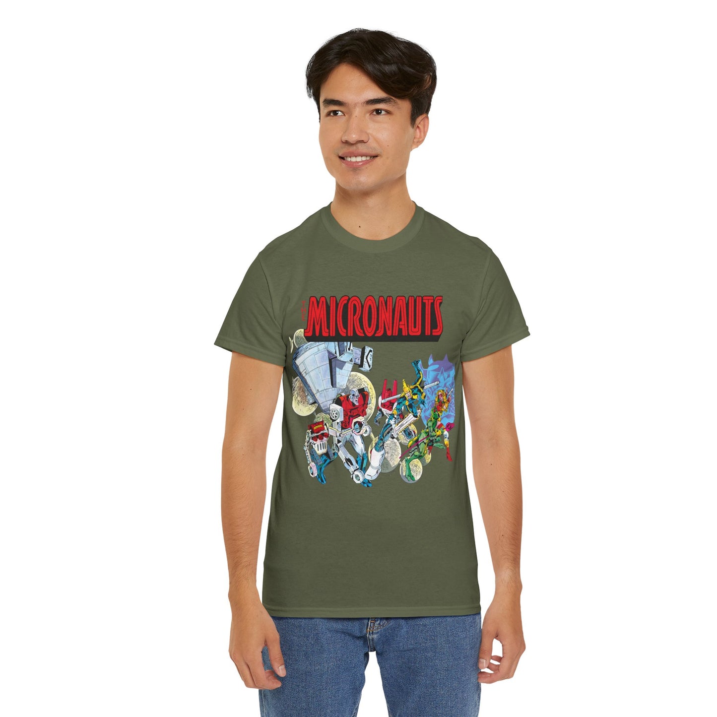 Micronauts T-Shirt - Jackson Guice Art - Arcturus Rann, Biotron, Marionette, Acroyear, Bug - Marvel Comics
